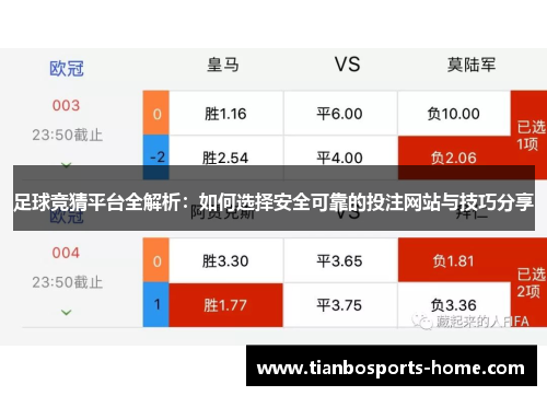 足球竞猜平台全解析：如何选择安全可靠的投注网站与技巧分享