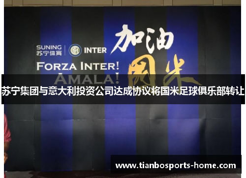 苏宁集团与意大利投资公司达成协议将国米足球俱乐部转让